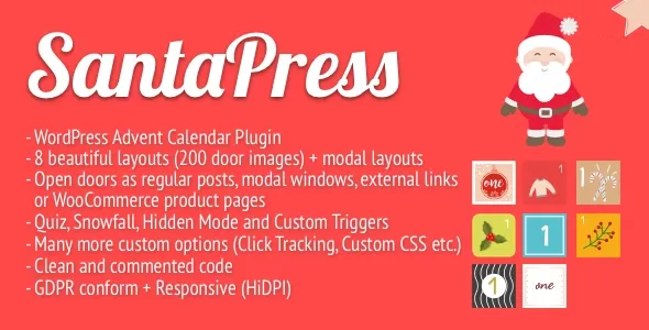 SantaPress – WordPress Advent Calendar Plugin product artwork