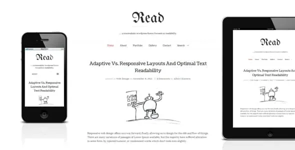 Read WP – Minimalist WordPress Blog Theme product artwork