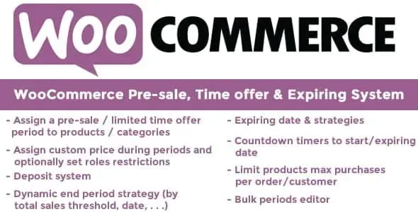 WooCommerce Pre-sale, Time offer & Expiring System product artwork