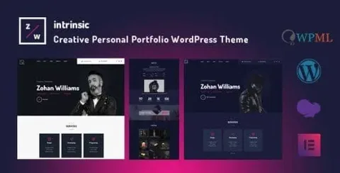 Intrinsic – Creative Personal Portfolio WordPress Themes product artwork