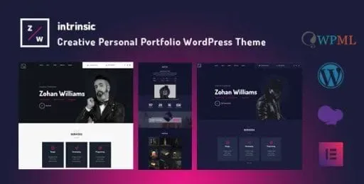 Intrinsic – Creative Personal Portfolio WordPress Themes product artwork