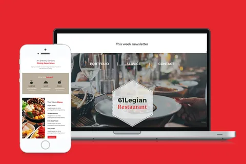 61 Legian Restaurant Email Template product artwork