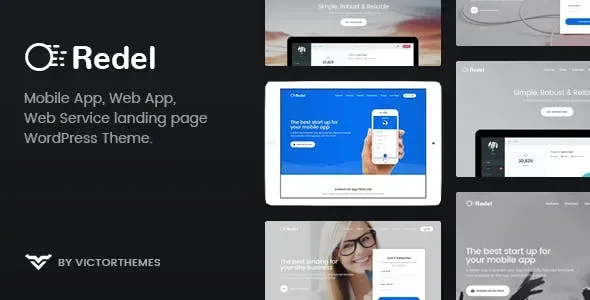 Redel – Responsive App Landing WordPress Theme product artwork