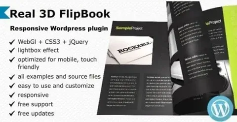 Real3D FlipBook WordPress Plugin product artwork
