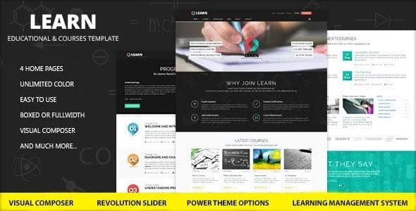 Learn – Education, eLearning WordPress Theme product artwork