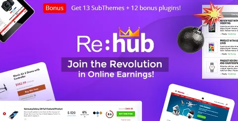 REHub – Price Comparison, Multi Vendor Store Theme product artwork
