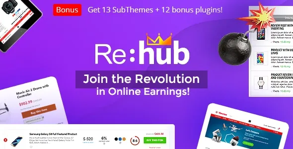 REHub – Price Comparison, Multi Vendor Store Theme product artwork
