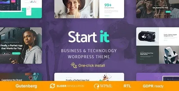 Start It – Technology & Startup WP Theme product artwork