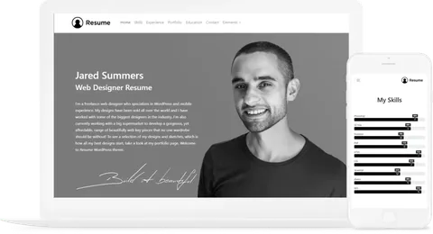 Resume WordPress Theme product artwork
