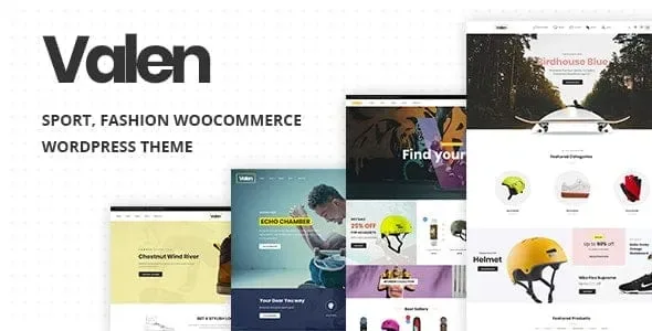 Valen – Sport, Fashion WooCommerce WordPress Theme product artwork
