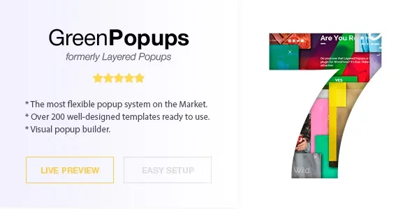 Green Popups – Popup Plugin for WordPress product artwork