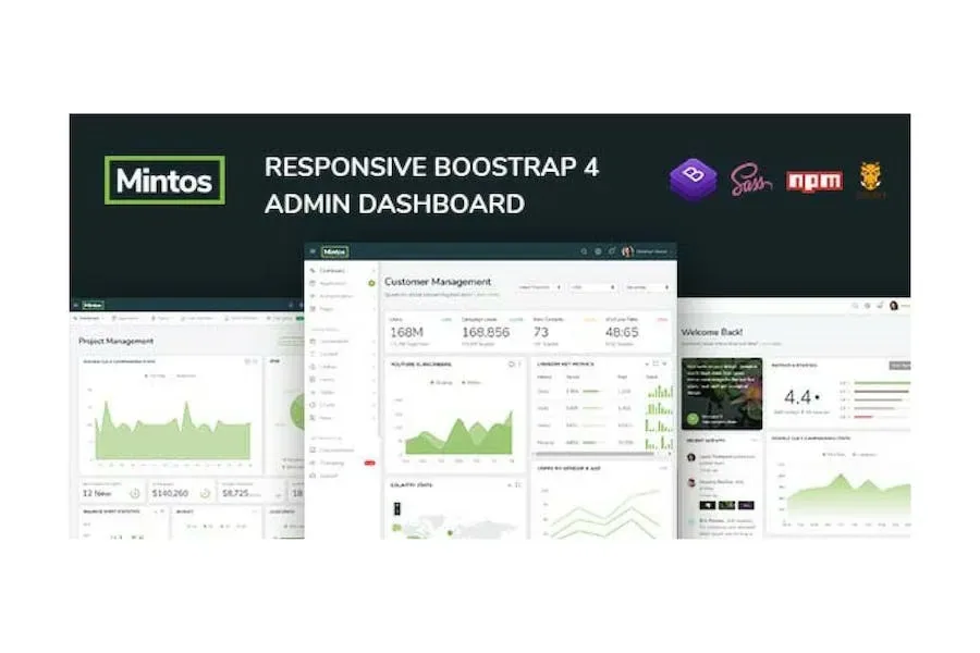 Mintos – Responsive Bootstrap 4 Admin Dashboard product artwork