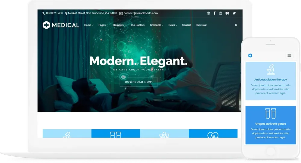Medical WordPress Theme product artwork