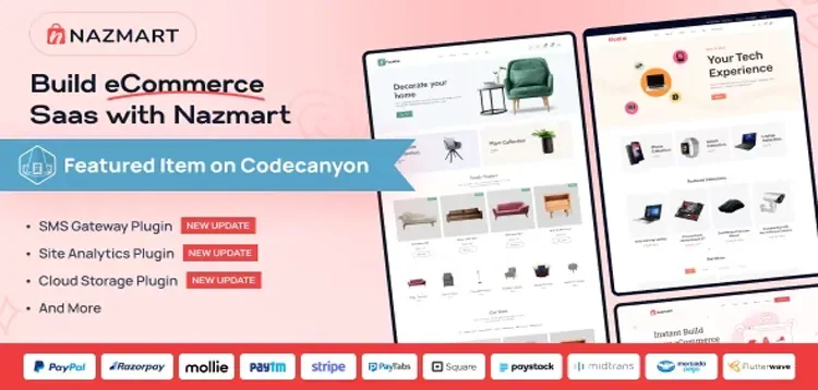 Nazmart – Multi-Tenancy eCommerce Platform (SAAS) product artwork