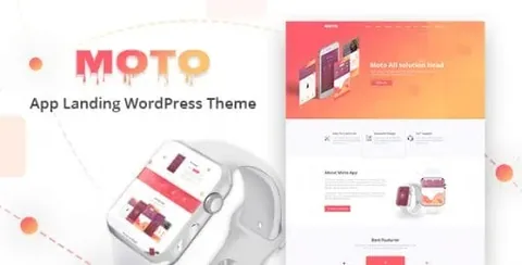 Moto – WordPress Landing Page Theme product artwork