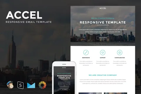 Accel – Responsive Email + StampReady Builder product artwork