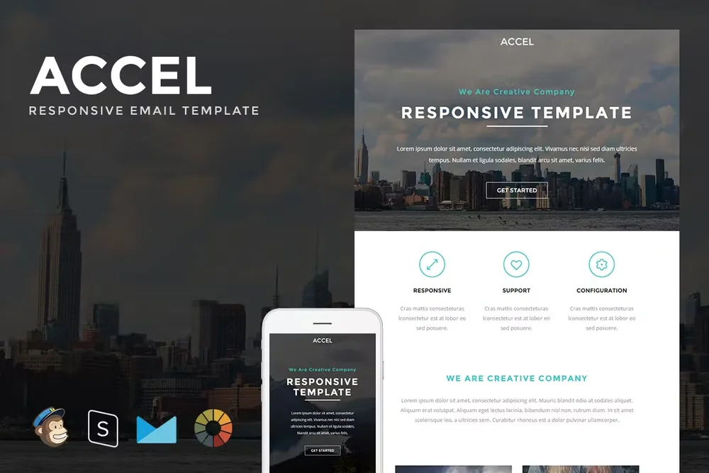 Accel – Responsive Email + StampReady Builder product artwork