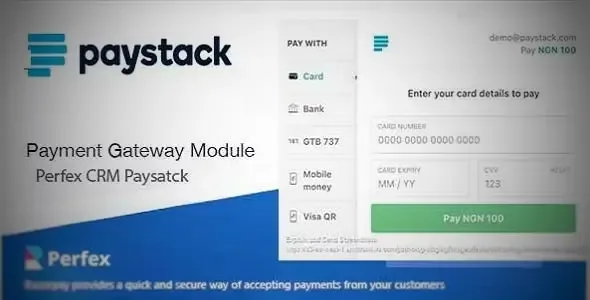 Paystack Payment Gateway for Perfex CRM product artwork