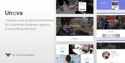 Unova – Consulting Business WordPress Theme product artwork