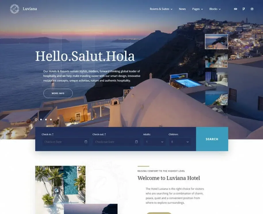 Luviana – MOTOPRESS – Hotel WordPress Theme product artwork