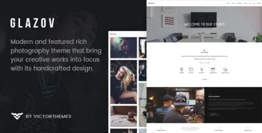 Glazov – Photography WordPress Theme product artwork