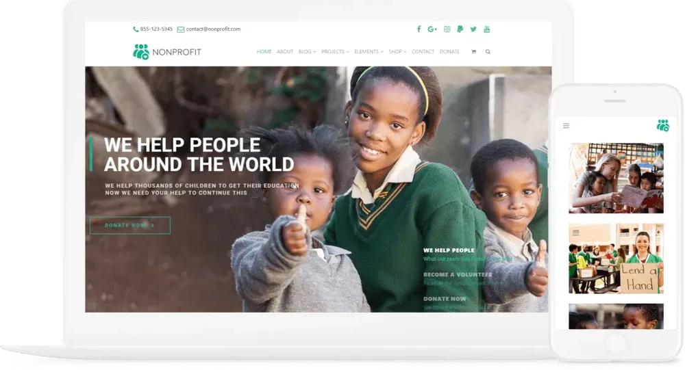 Nonprofit WordPress Theme product artwork