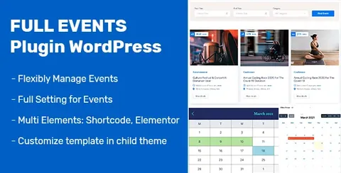 FullEvents – Event Plugin WordPress product artwork