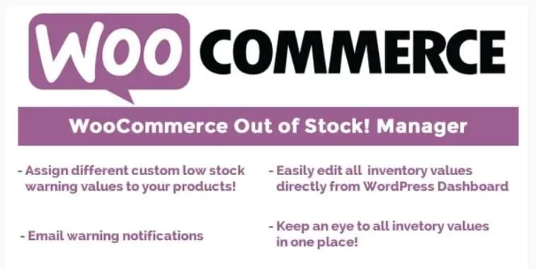 WooCommerce Out of Stock! Manager product artwork