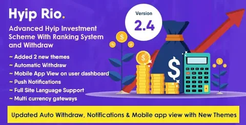 Hyip Rio – Advanced Hyip Investment Scheme With Ranking System and Automatic Withdraw product artwork
