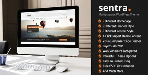 Sentra – Corporate Multipurpose WordPress Theme product artwork