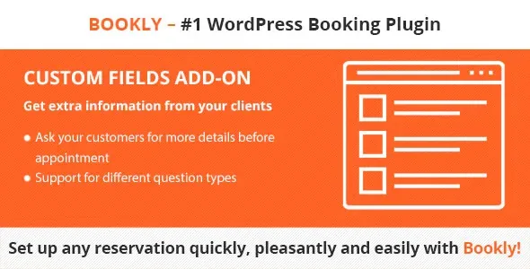 Bookly Custom Fields (Add-on) product artwork