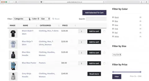 Woo Products Table Pro – Making Quick Order Table product artwork