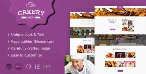 Cakeryshop – Cake Bakery WordPress Theme product artwork