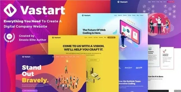 Vastart – Digital Company & Startup WordPress Theme product artwork
