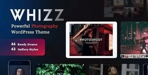 Whizz – Photography WordPress for Photography product artwork