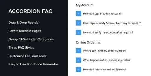 Accordion FAQ WordPress Plugin product artwork