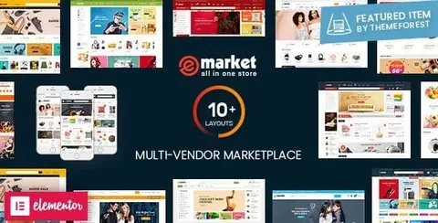 eMarket – Multi Vendor MarketPlace WordPress Theme product artwork