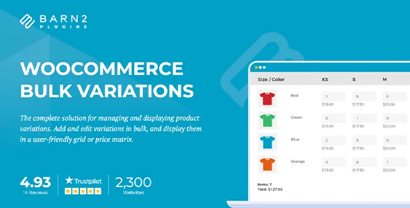 WooCommerce Bulk Variations product artwork