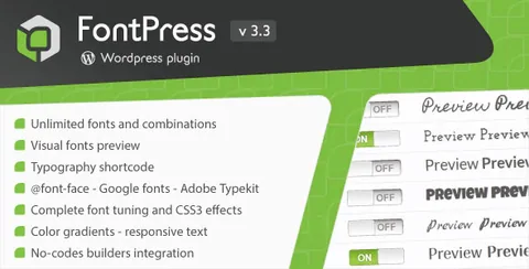 FontPress – WordPress Font Manager product artwork