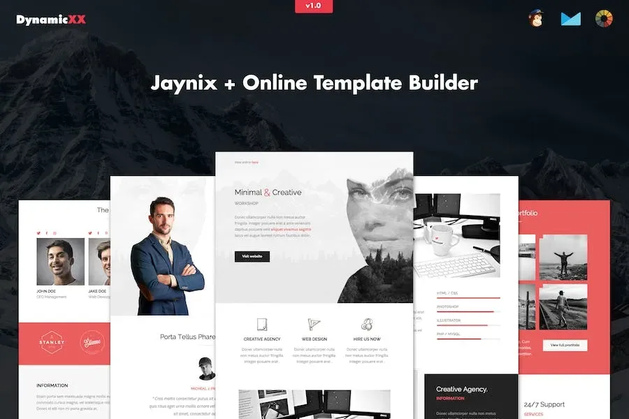 Jaynix – Responsive Corporate Portfolio Email product artwork