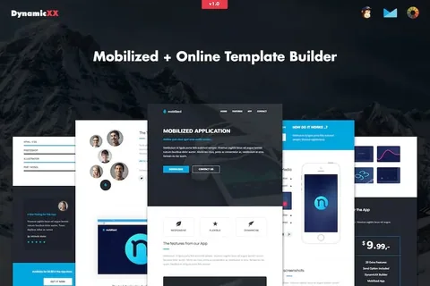 Mobilized – Responsive APP Email Template product artwork