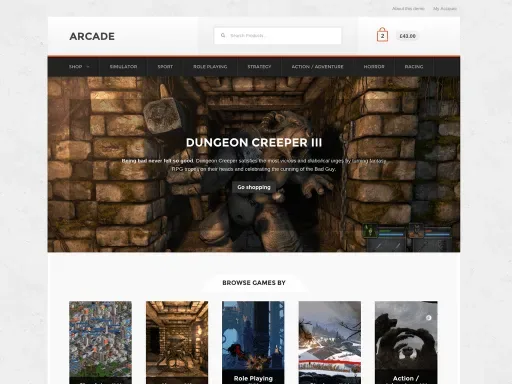 WooCommerce Arcade Storefront WordPress Theme product artwork