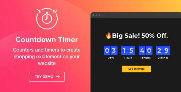 Countdown Timer – WordPress Countdown Timer Plugin product artwork