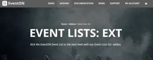 EventOn Events Lists Extended Add-on product artwork