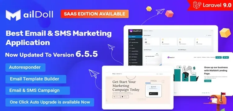 Maildoll – Email Marketing & SMS Marketing SaaS Application product artwork