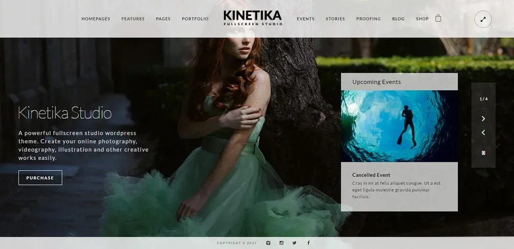 Kinetika – Photography Theme for WordPress product artwork