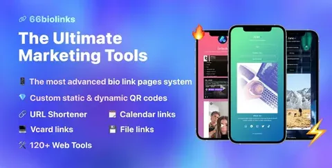 66biolinks – Bio Links, URL Shortener, QR Codes & Web Tools (SAAS) product artwork