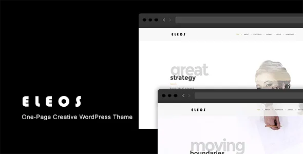 Eleos – One Page Creative WordPress Theme product artwork