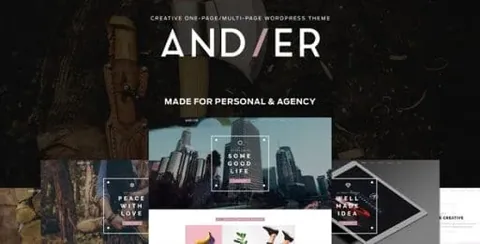 Andier – Responsive One Page & Multi Page Portfolio Theme product artwork