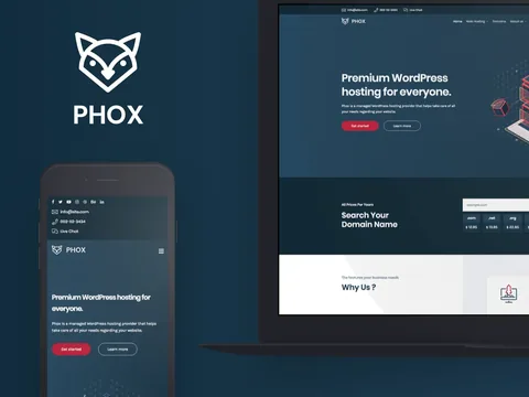 Phox – Hosting WordPress & WHMCS Theme product artwork